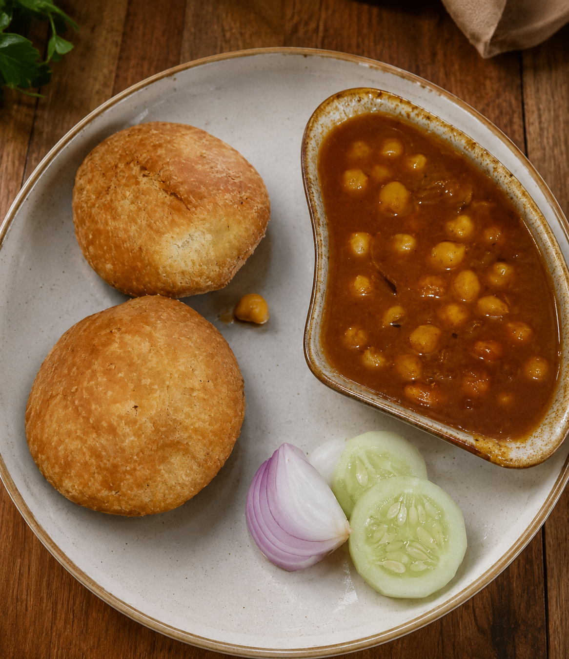 Tiny sattu kachori & chole